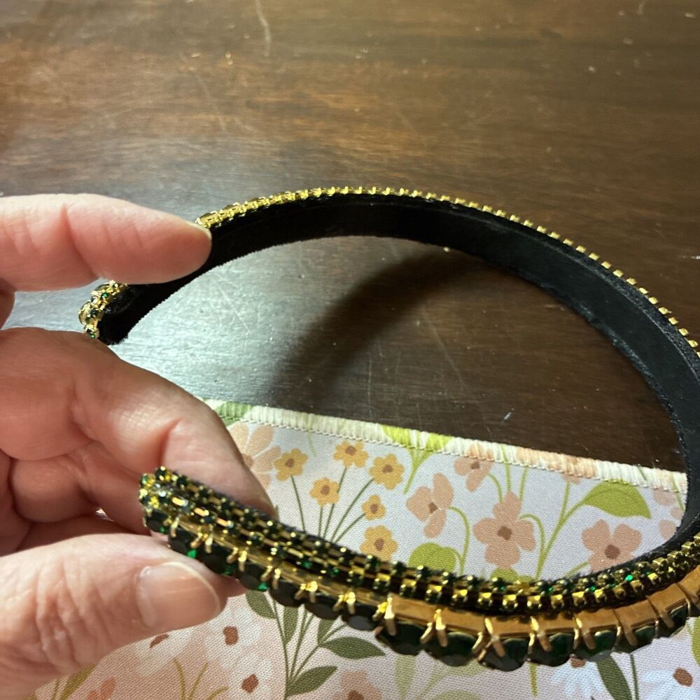 Green Rhinestone Headband - Picture 6 of 6